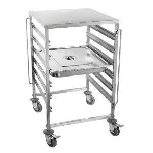 Kitchen Stainless Steel Gastronorm Tray Trolley 18 Layers For Heavy Duty Load