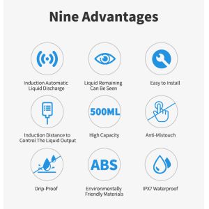 IPX7 Automatic Hand Sanitizer Triple Bathroom Wall Mounted Soap Dispenser