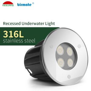 SS316 IK10 3W 170ma 300LM Led Underwater Pool Lighting