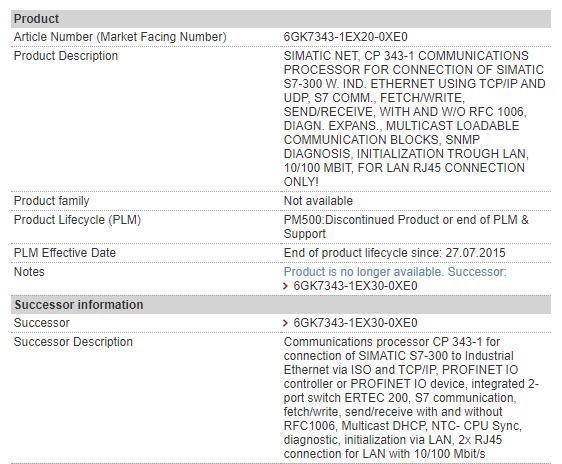 6GK7343-1EX20-0XE0 6GK7 343-1EX20-0XE0 Siemens Communication Module