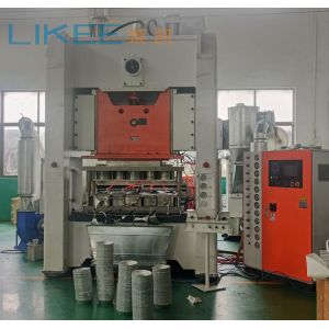 Silver Aluminum Foil Plate Making Machine With High Precised Steel