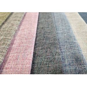260gsm Upholstery Sofa Fabric , Home Textile Plain Woven Linen Fabric