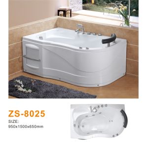 New Arrival Acrylic Freestanding Whirlpool Bathtub Ergonomic Design Built-In