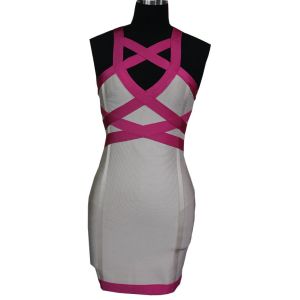 Quality Spandex Ombre Midi Evening Dresses , Fashion Anti-Wrinkle Bandage Dress for sale