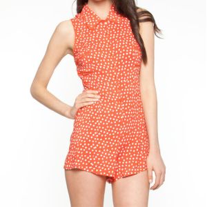 Sleeveless Women Jumpsuits And Rompers , Chiffon Red / Black Little