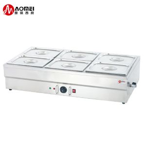 Restaurant Hotel Catering Equipment Stainless Steel Glass Food Warmer Buffet