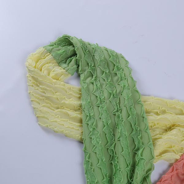 Contrast Color Stitching Halter Neck Cross Over Dress 89cm