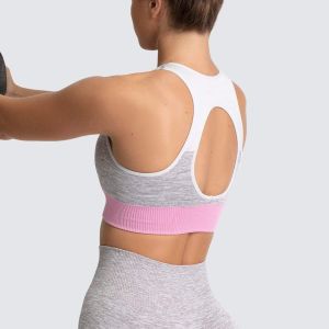 Back-to-back color seamless knitting breathable sports underwear lady speed yoga