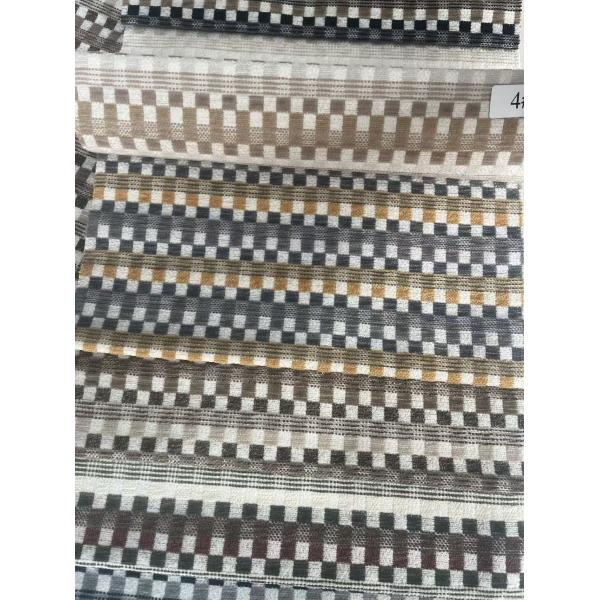 Yarn Dyed Chenille Sofa Fabric 100%Polyester Jacquard Home Textile Fabric For