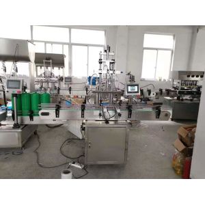 Automatic Pistons Liquid Bottle Filling Capping And Labeling Machine