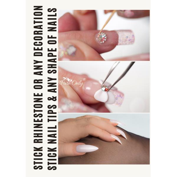 30g Rhinestone Glue Uv Led 4 in 1 Multi-Function Nail Building Gel Hard Jelly Nail Extended Base Top Coat Gel Acrylic Nails Tool