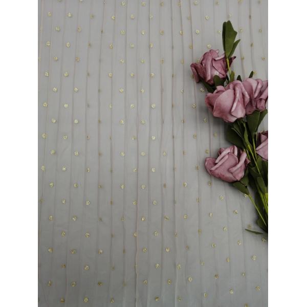 Buy Foil Printed Lace Fabric at wholesale prices