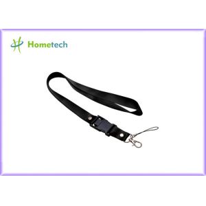 White Customize Lanyard USB Flash Drives High Capacity File Transfer