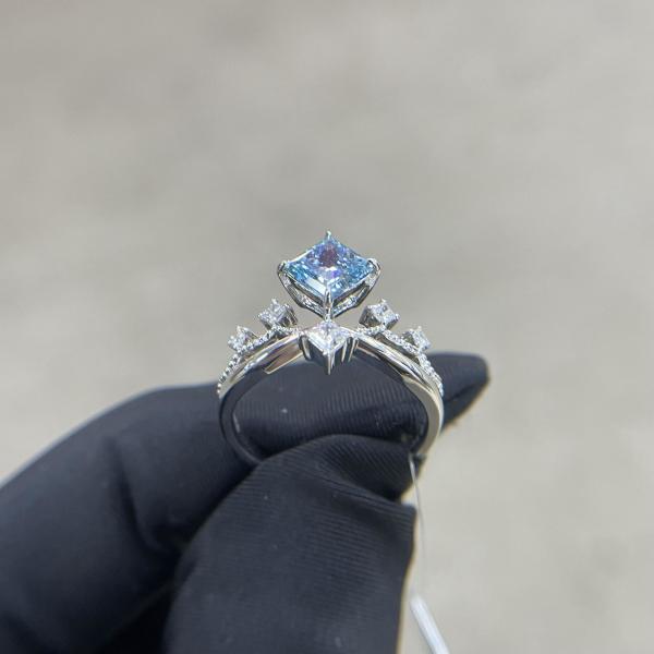 Igi Certified 1.03ct Women'S Lab Grown Diamond Rings Princess Cut