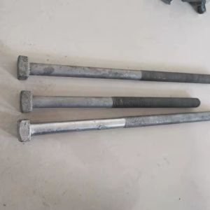 Galvanized Machine Power Line Fittings Square Flat Head Bolt Fastener