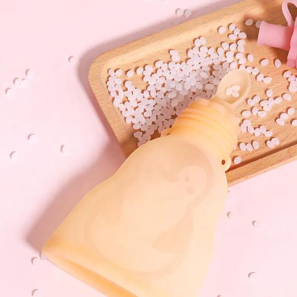 Portable Silicone Breastmilk Bags , Washable Silicone Breast Milk Storage Containers