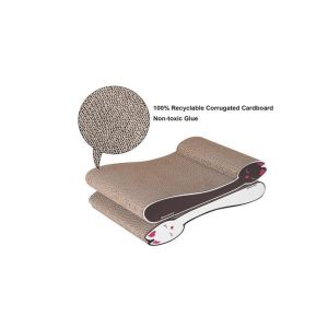 Catnip Inside Horizontal Cat Scratcher 100% Cardboard Paper Eco - Friendly