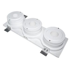 Grille White Recessed Downlights 3×5W Trimless LED Downlights