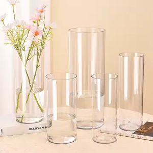 Custom Wholesale Luxury Modern Transparent Acrylic Candle Holder Pillar Floating