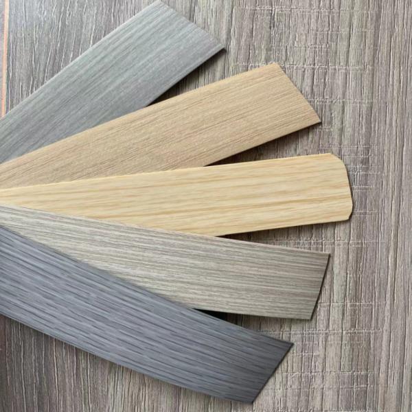 0.6mm 1 Mm Wood Grain PVC White Colored Furniture Edge Banding