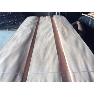 Sliced African Okoume Wood Veneer Sheet Crown/Quarter Cut