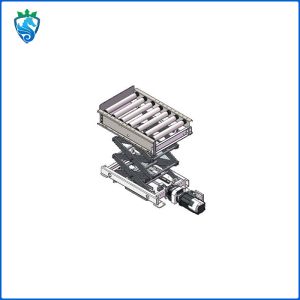 Aluminum Assembly Line Roller Lift Table Is Used For Cargo Transportation In The
