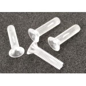 M3 Flat Head Clear Acrylic Screw Plastic Phillips Drive for Electronics