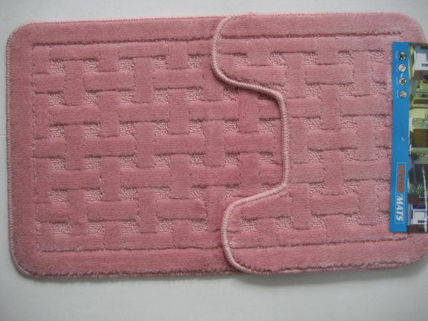 Custom Pink Microfiber bath mat MBM-004