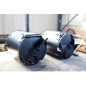 3000mm Rig Rock Drilling Bucket Small Bullet Teeth Welding