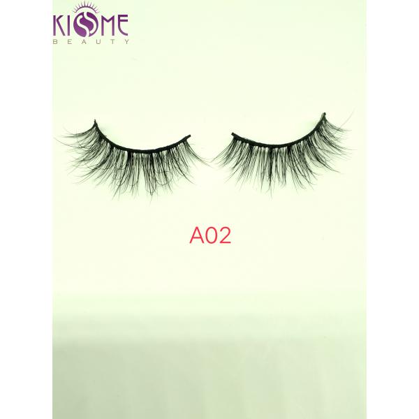 Buy Durable Natural Soft 3D Mink Eyelashes Black Cotton Band For Night Out at wholesale prices