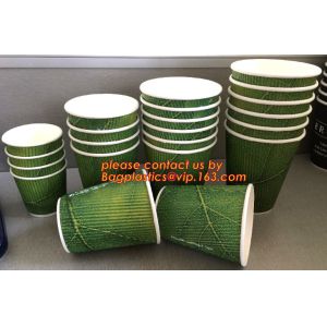 China ECO Friendly Custom Design Corrugated Coffee Paper Cup,8 oz 12 oz 16 oz Custom Printing logo Double Wall paper cup with on sale