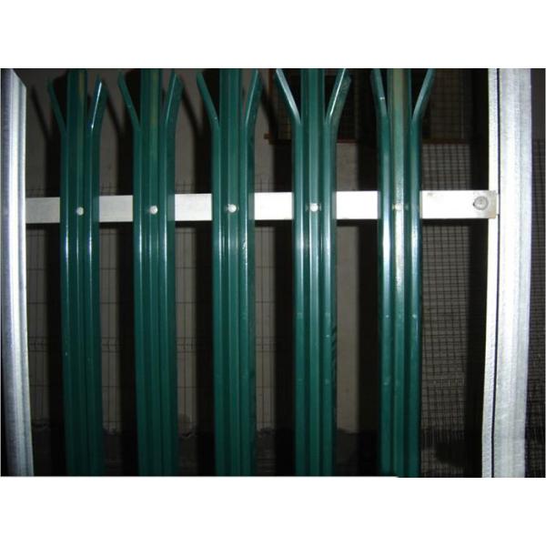 ISO9001 Steel Palisade Fencing , Splayed Top 8 Ft High Privacy Fence