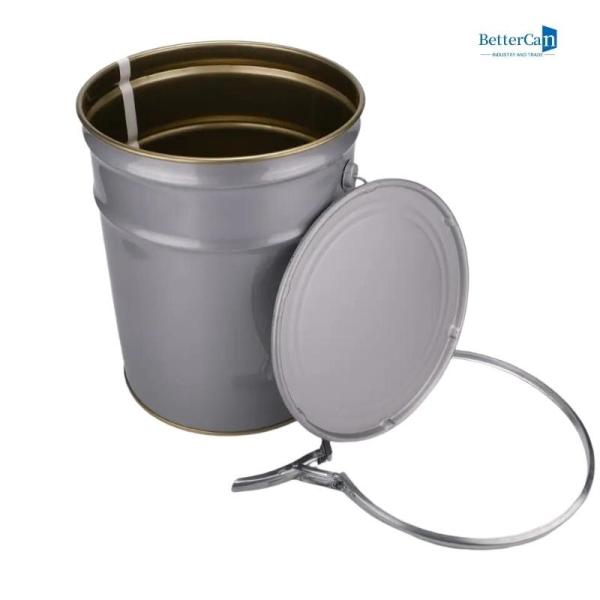 Buy Inner Gold Tinplate Bucket , Sustainable White 5 Gallon Bucket Bucket at wholesale prices