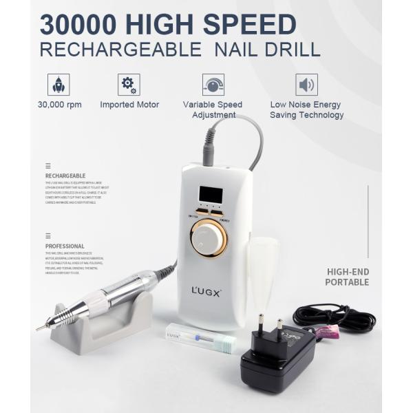 L'UGX 30000 rpm portable cordless crazy electric nail drill