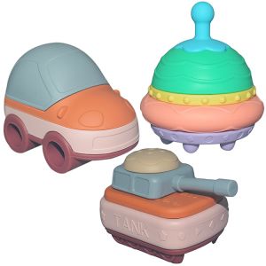 Customizable Children'S Educational Toy Hamburger Silicone Stacking Toy