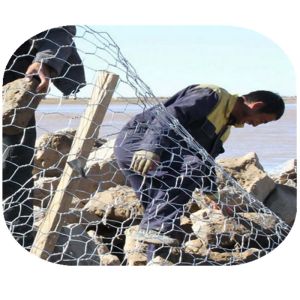 Stone Cages Hexagonal Pvc Coated Gabion Box 2x1x0.5