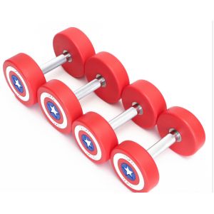 captain America dumbbells, captain America shield dumbbells, captain America