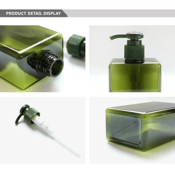 Recycled 150ml PETG Plastic Bottles Dark Green Color With Screw Sealing