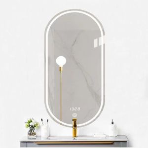 Silver Lenses Material Touch Control Led Retail Beat-room Mirror for Home