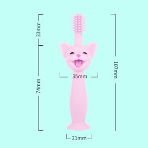 Silicone Infant Teething Toys Toothbrush Food Grade Pig Head Shape