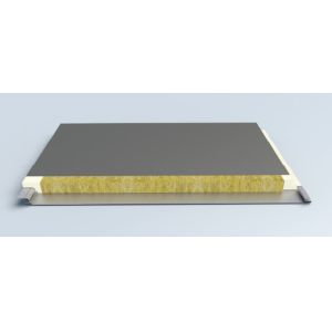China Polyurethane Rockwool Sandwich Panel 150mm For Walls And Roofs Heat Insulating Exterior on sale