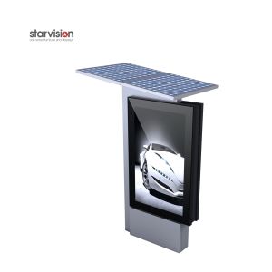 Aluminum Profile 80W Solar Powered Floor Standing Light Box