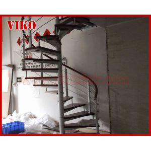 Spiral StaircaseVH30S Aluminum Spiral Stainless Steel Stair Tread Beech Curved