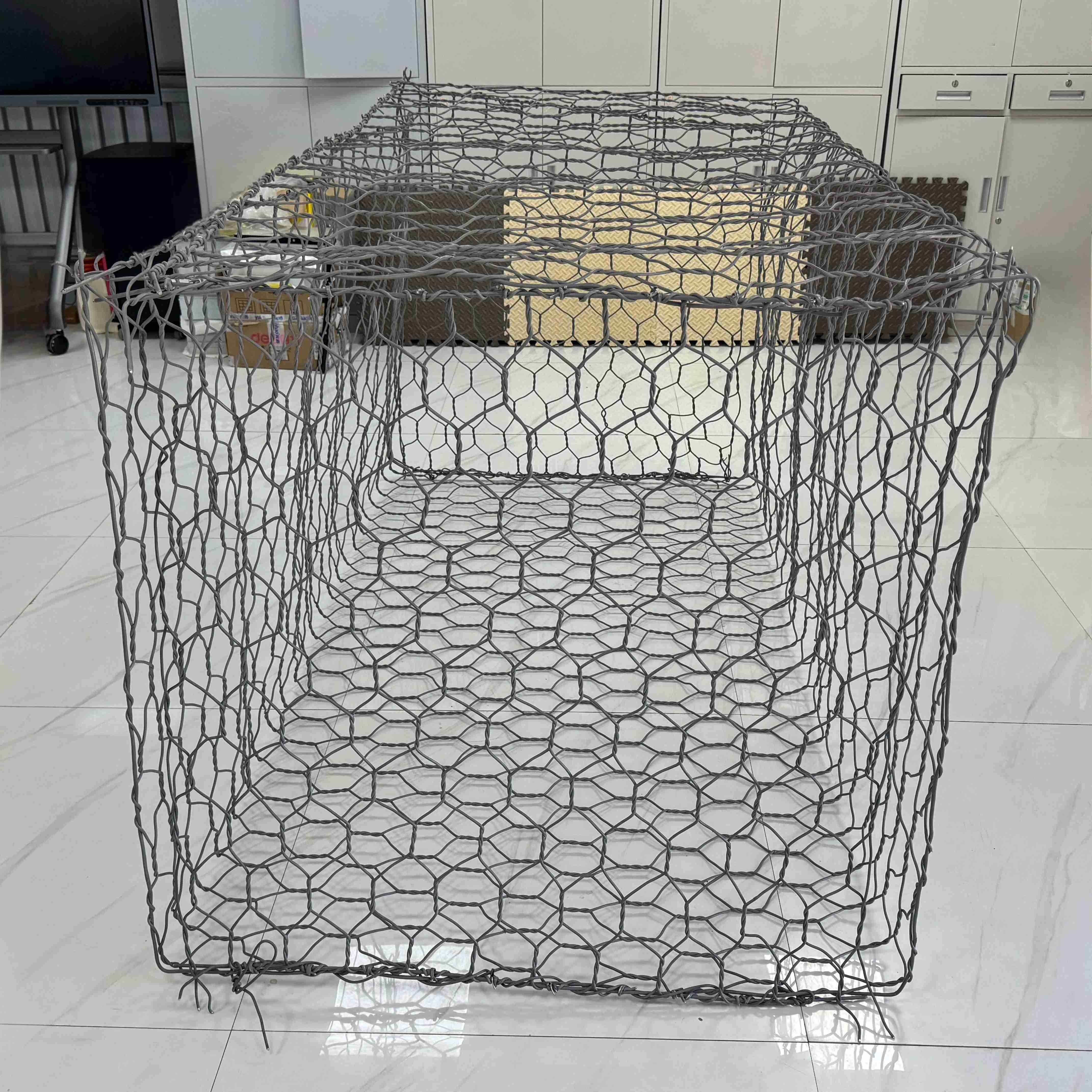 Quality Double Twist Gabion Basket 2m X 1m X 1m with 60x80mm Aperture and Ten Years Warranty for Retaining Walls for sale