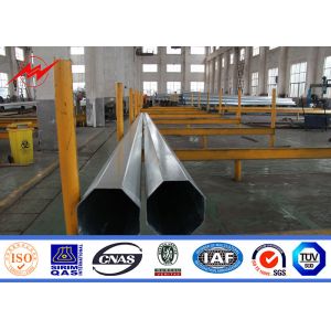 Single - Circuit Linear Electric Power Pole Conical / Round For Transmission