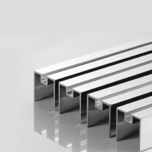 Polishing 10mm Height Aluminium Tile Trim For Bathroom