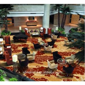 Red Axminster commercial boardroom carpet