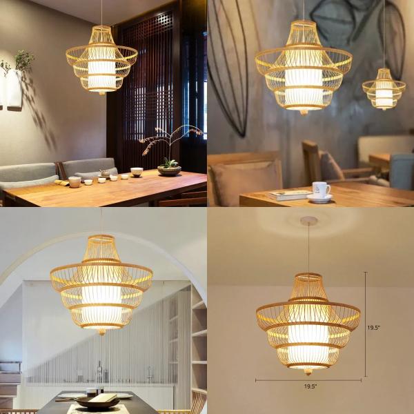 Manufactory Bedroom Living Room Flush Mount LED Ceiling Fan / Rattan Ceiling Fan With Light