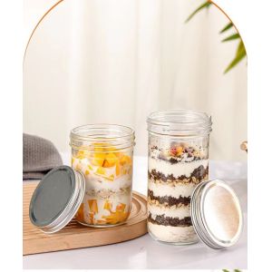 Customizable Food Glass Packaging 500ml/Customize Capacity for Nuts with Custom