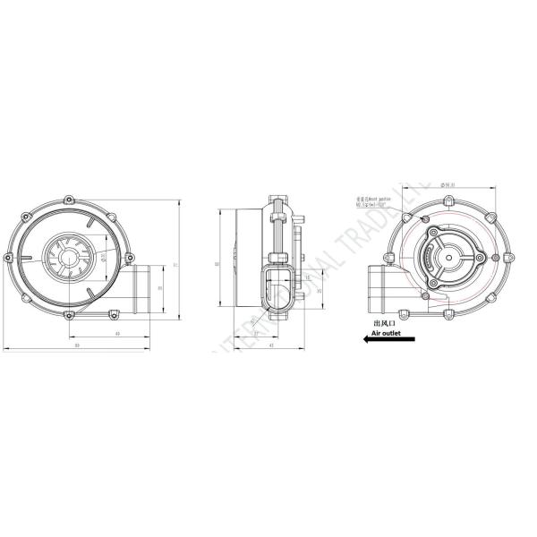 JUNQI Small Size Noiseless Brushless DC Blower OWB8040-12V Used In Seeder / Heat Guns
